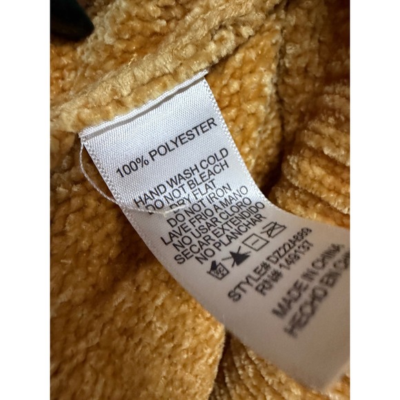 Double Zero Mustard Colored Plush Sweater Size Large Oversized Fit Holiday - Picture 6 of 6